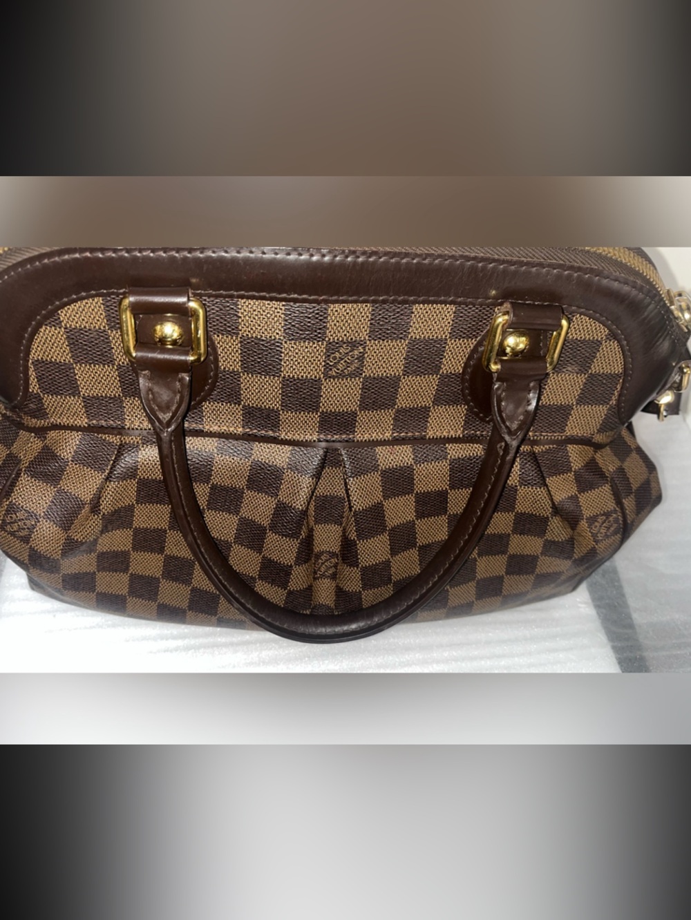 MARKET RARE AUTHENTIC Louis Vuitton Damier Ebene Trevi Pm - Picture 2 of 15
